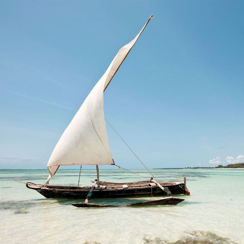 Dhow on the beach