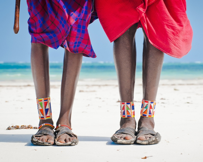 Maasai Men's Feet by the Kenyan Coast