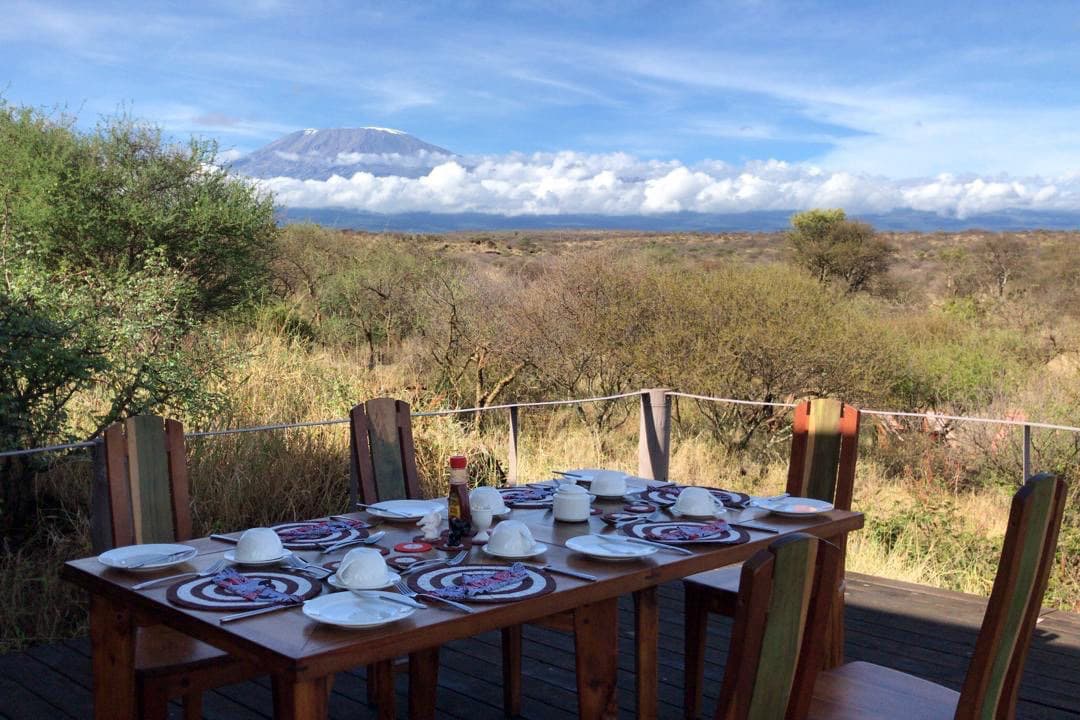 Dining area at Elephant Gorge Camp, Amboseli National Park