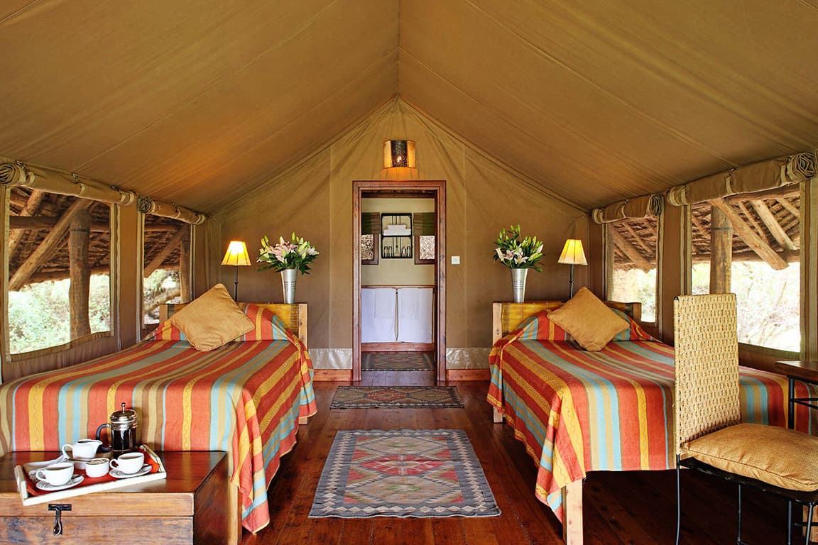 Luxury Tent at Elewana Tortilis Camp, Amboseli National Park