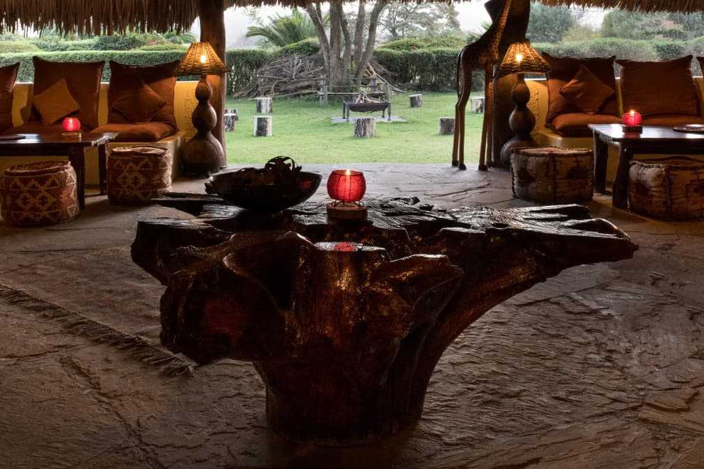 Common area at Flamingo Hill Tented Camp, Lake Nakuru