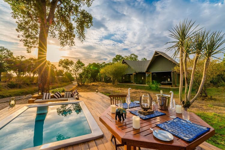 Pool by Luxury Tent at Safari Collection Sala's Camp, Maasai Mara