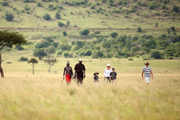 Tourists on a Walking Safari