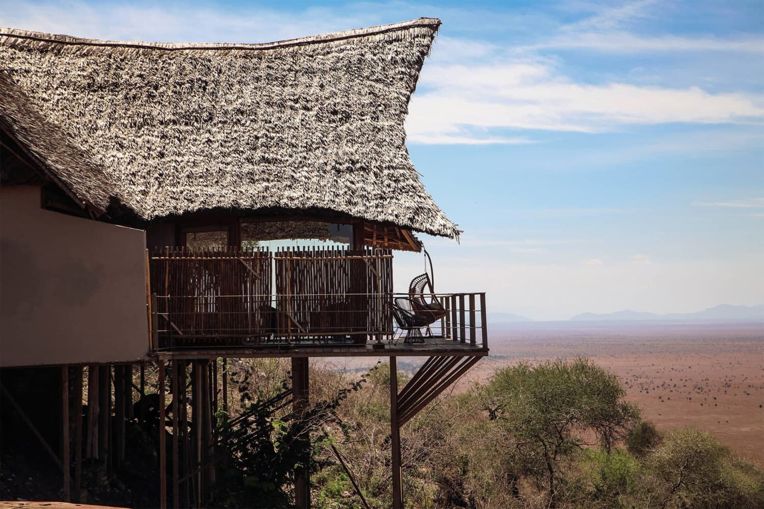 Viewing Deck of a room at Lions Bluff Lodge, Tsavo West National Park