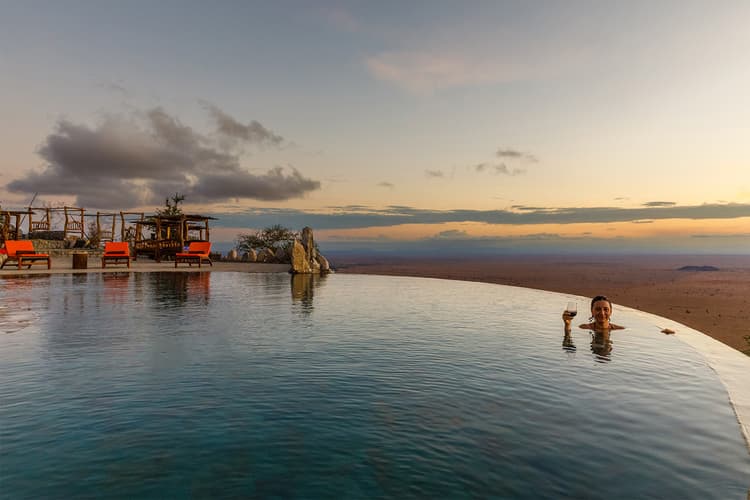 Pool at Lions Bluff Lodge, Tsavo West National Park