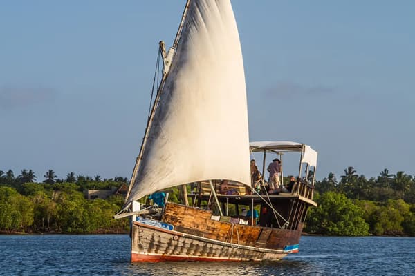 Cruise boat on Mida Creek, Watamu